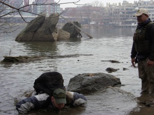Taking a dip, GORUCK style.